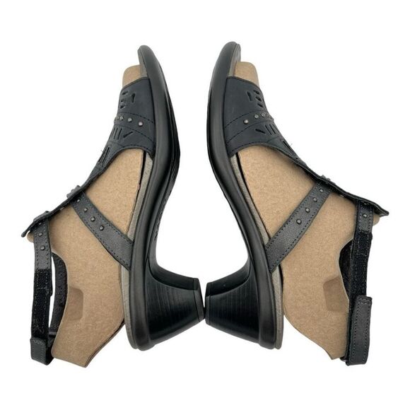 Naot Women's Leather Rivet Vogue Strappy Heels Brushed Metallic Black/Grey Sz 39 - Picture 6 of 9